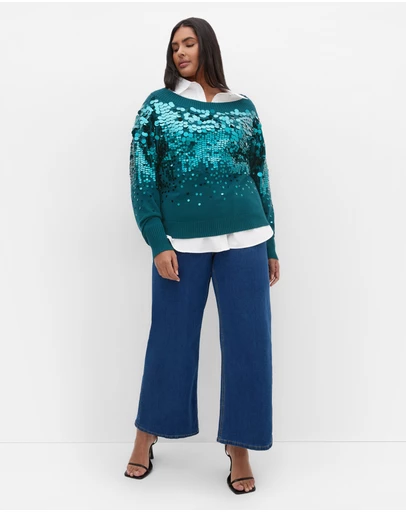 City Chic - Braylin Sequin Jumper