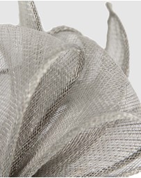 Max Alexander - Silver Sinamay Bow Fascinator