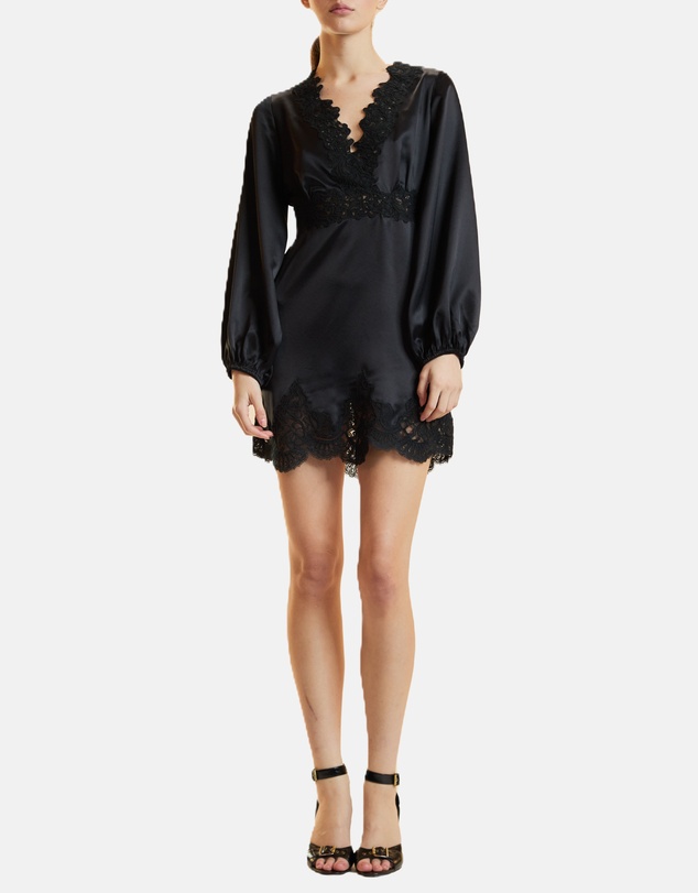 Cynthia Rowley - Satin Lace Mini Dress