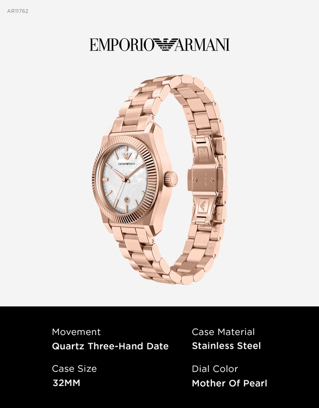 Emporio Armani - Rose Gold Analogue Watch