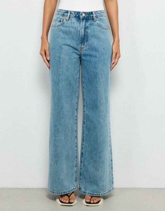 AERE - High Rise Wide Leg Jeans