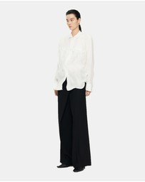 JNBY - JNBY Loose Fitting Long-Sleeved Silk Shirt