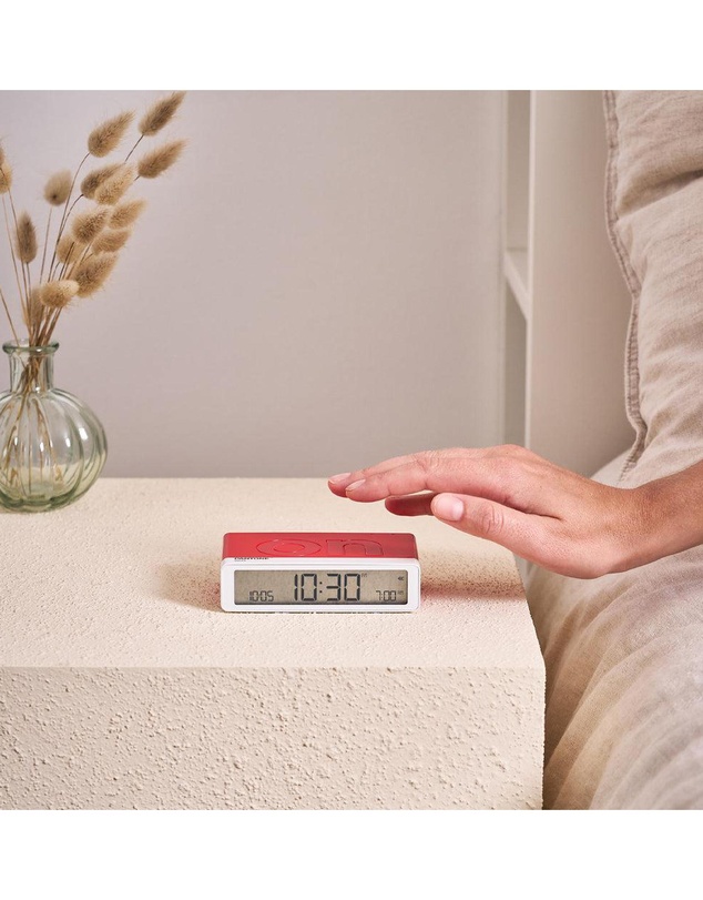 Lexon - Lexon Flip Classic Reversible Alarm Clock PANTONE - 2035 Red
