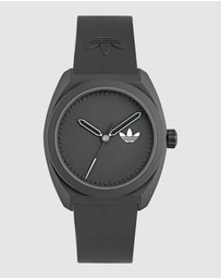 adidas Originals - Project Three 42mm Ceramic Case with Black Dial and Resin Strap