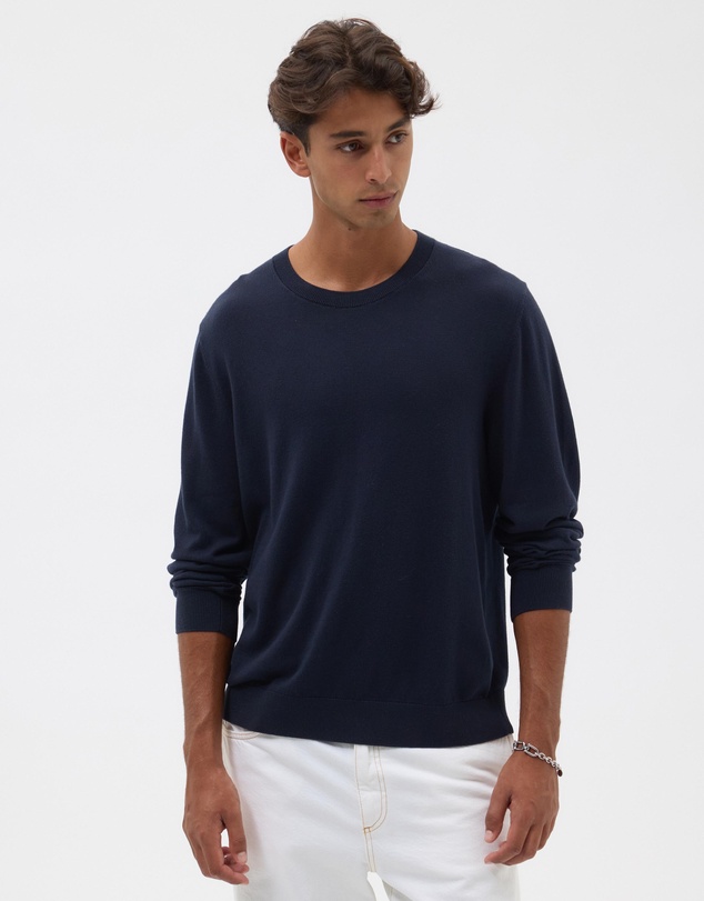AERE - Lightweight Organic Cotton Crew Neck Knit Jumper