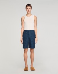 Sandro - Denim Cross Shorts