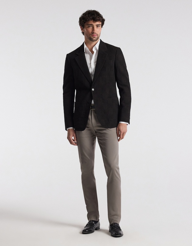 Calibre - Seersucker Check Blazer Chocolate