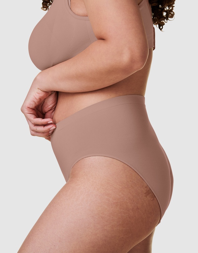 Bravado - Recycled Nylon, Cotton & Modal High Waist Seamless Brief