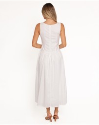 Petal & Pup - Evie Button Front Maxi Dress - White