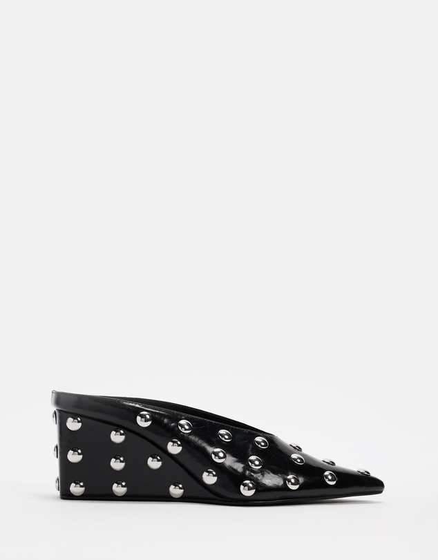 AERE - Studded Leather Wedge Pumps