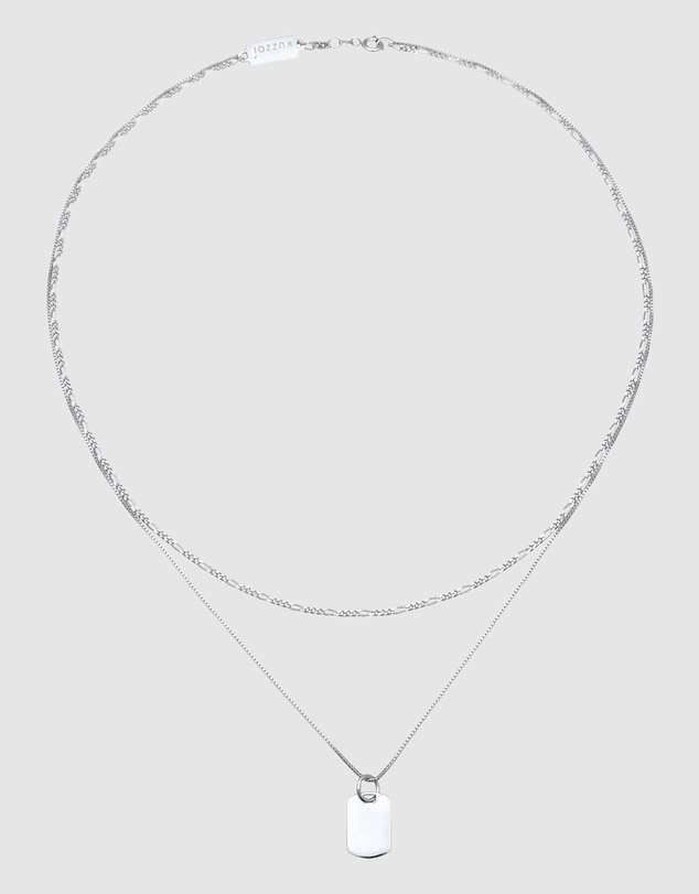 Kuzzoi - ICONIC EXCLUSIVE - Tag Pendant Necklace in 925 Sterling Silver