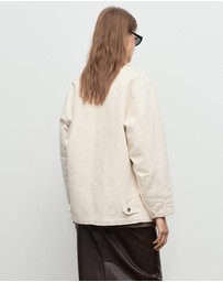 M.N.G - Denim Parka With Corduroy Collar