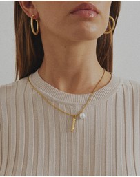 Zahar - Pearl Letter J Necklace