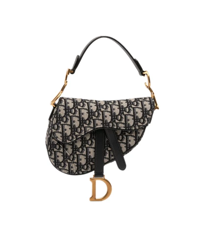 Pre-Loved by Azura Reborn - Pre-Loved Mini Oblique Canvas Saddle Bag