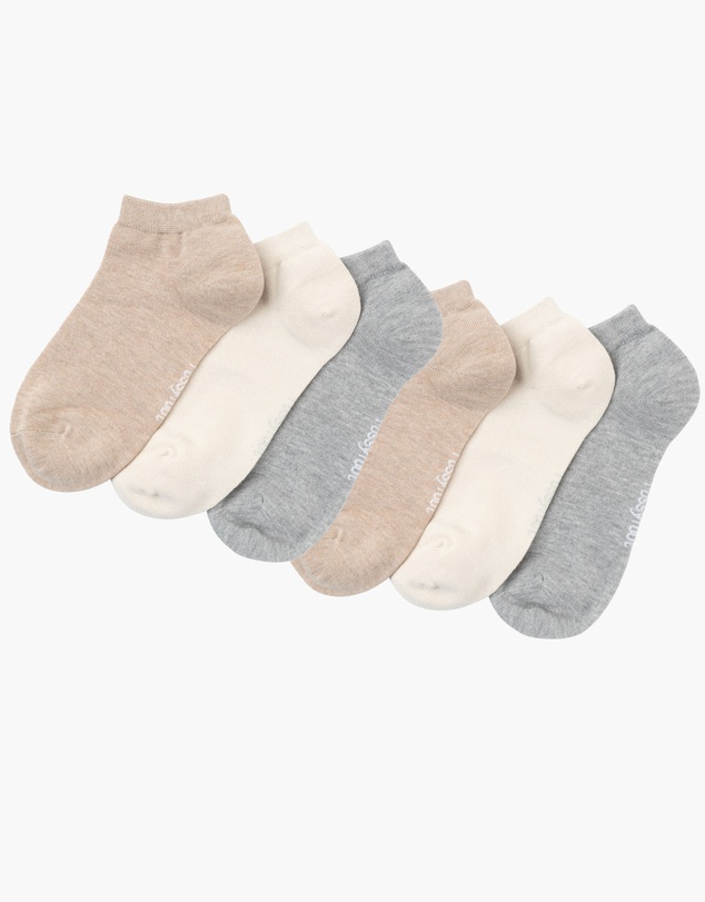 Pussyfoot - 6 Pack Bamboo Cotton Casual Ankle Sneaker Socks