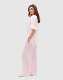 Seed Heritage - Crinkled Satin Longline Tee