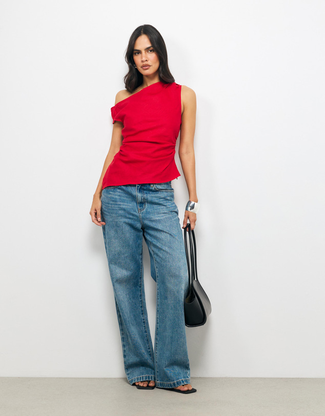AERE - Isadora Asymmetric Draped Top