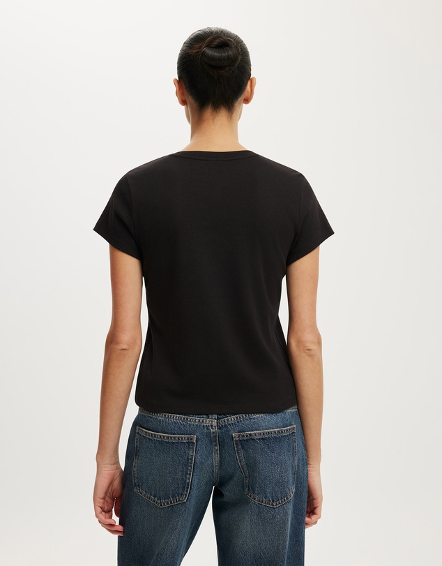 Cotton On - 90S Baby V Neck Tee