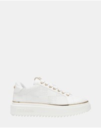Steve Madden - On-Stage White/Gold Sneakers
