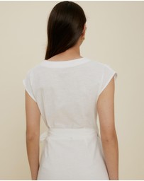 The Fated - Tuck Bodice Sleeveless Midi Dress