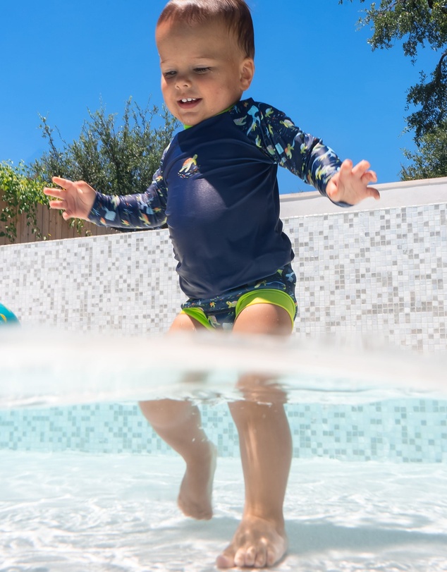 Splash About - Long Sleeve Rashies - Turtle Tide & Lime