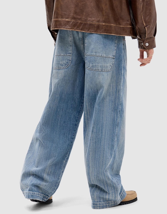 BDG By Urban Outfitters - Blue Crosshatch Skate Jeans