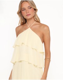 Petal & Pup - Jonia Halterneck Maxi Dress - Butter Yellow