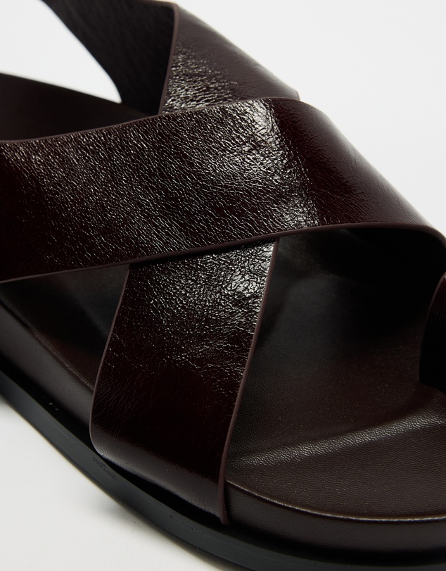AERE - Leather Crossover Footbed Sandals