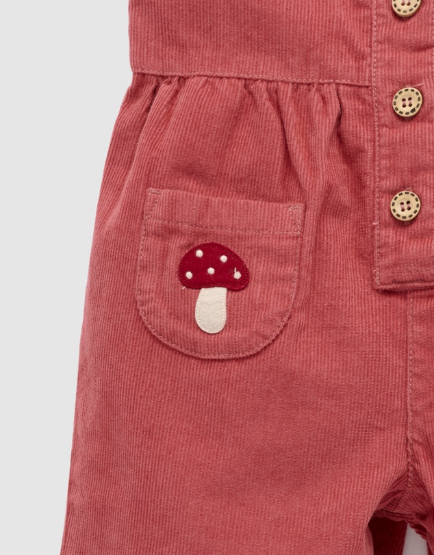 Purebaby - Toadstool Corduroy Overalls -Kids-Babies