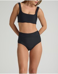 Modibodi - Swimwear Period Hi-Waist Bikini Brief Light Absorbency Black