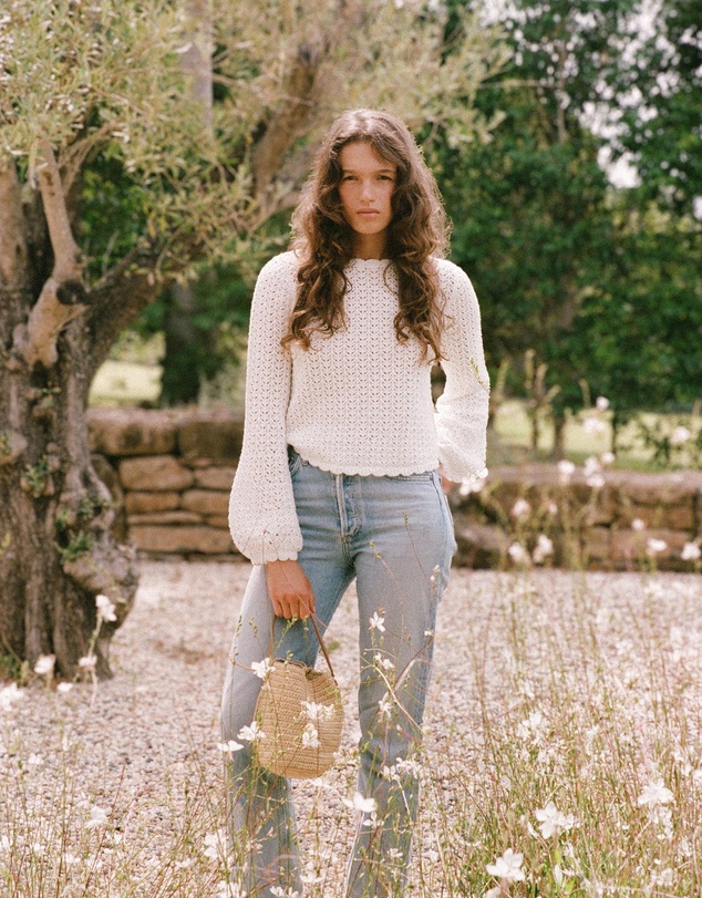 Peony - Pointelle Pullover