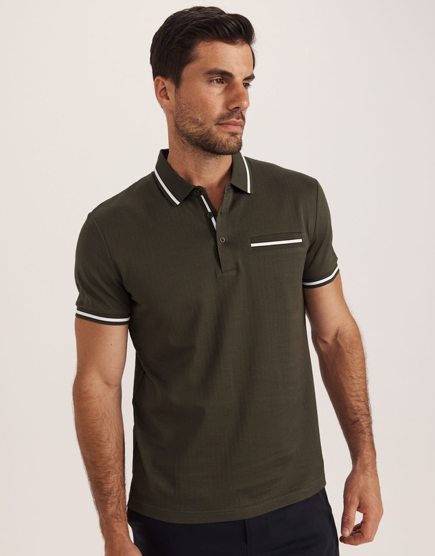 SABA - Ted Textured Cotton Polo