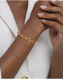Elli Jewelry - Bracelet Chunky Chain 925 Sterling Silver Gold-Plated