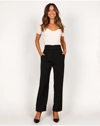 Petal & Pup - Kristina High Waisted Pants - Black