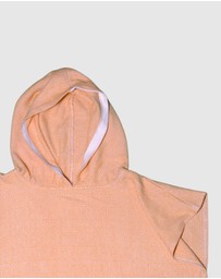 Tolu Australia - Adult Hooded Beach Towel in Orange – Quick-Dry Swim Poncho for Swimming & Surfing