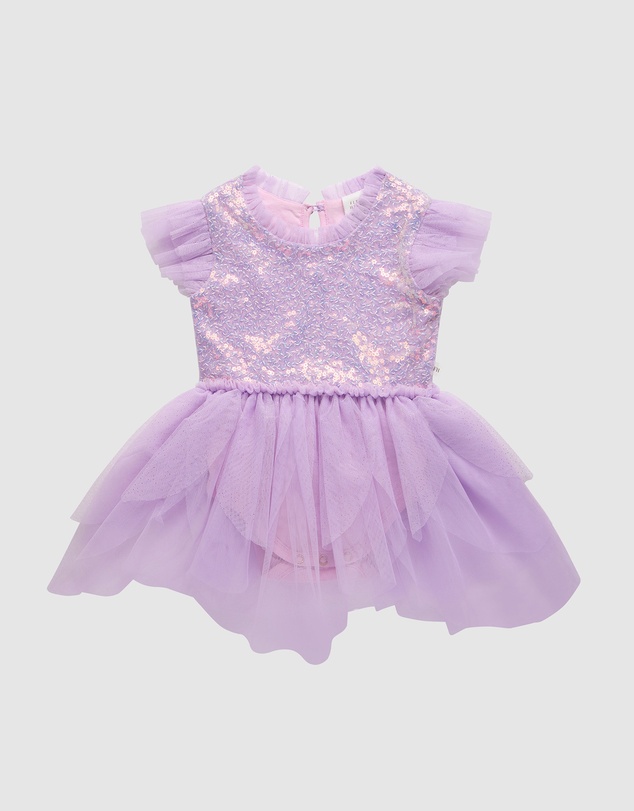 Fleur Harris - 'The Magic Faraway Tree' Sequin Fairy Dress Baby in Lilac
