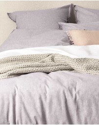 Aura Home - Chambray Fringe European Pillowcase