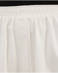 Atmos&Here - Darla Linen Blend Button Midi Skirt