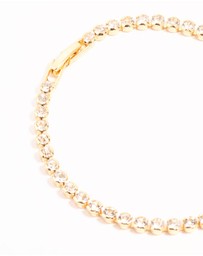 Lovisa - Gold Round Diamante Tennis Bracelet
