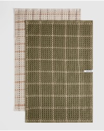 Country Road - Meeka Australian Cotton Check Tea Towel Pack Of 2