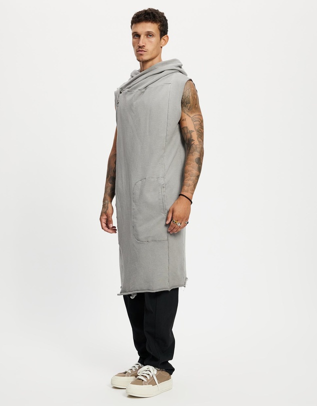 Surrounded By Ghosts - Mercury French Terry Hooded Sleeveless Cardigan