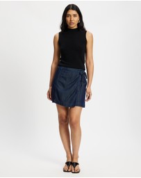 & Other Stories - Tie-Detail Denim Mini Skirt