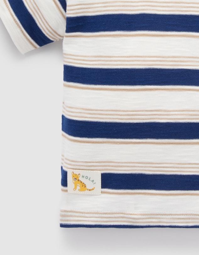 Purebaby - Striped Relaxed Tee -Kids-Babies