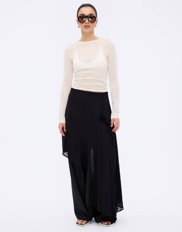 Minima Esenciales - Haze Semi Sheer Knit Top