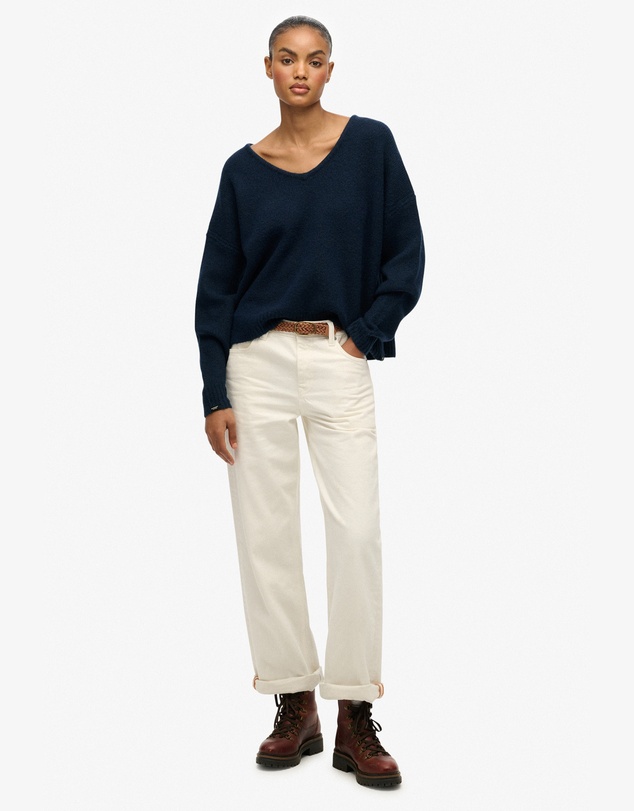 Superdry - Brushed Oversized V Neck Jumper