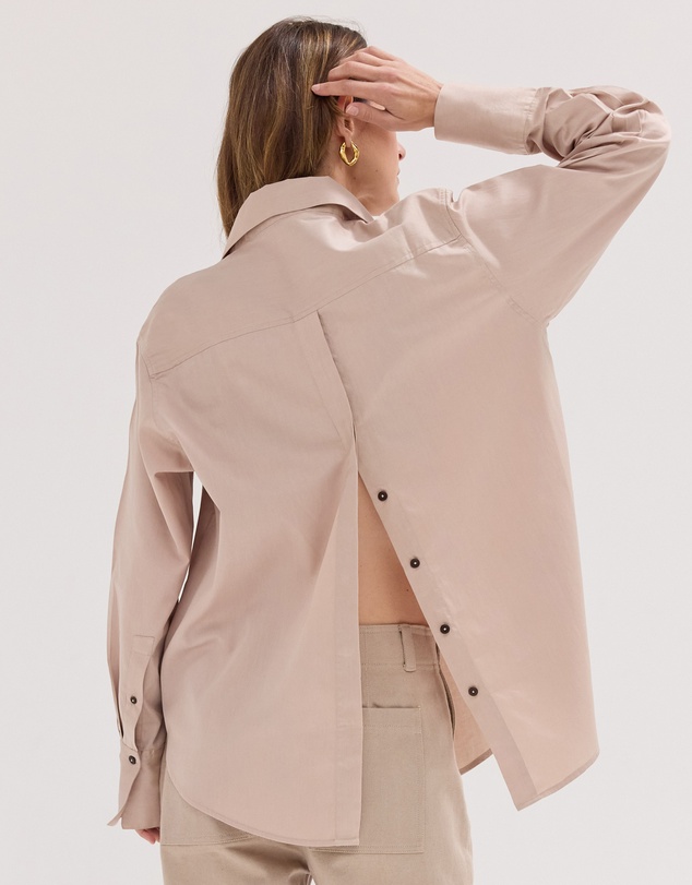Cloth & Co. - The Split Back Shirt Limestone