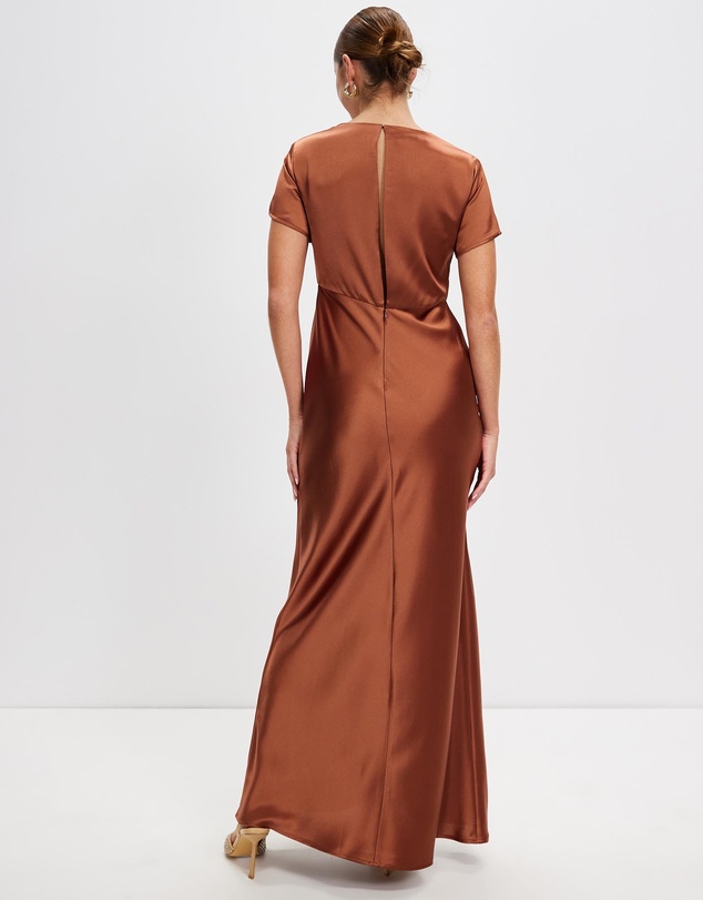 Third Form - Satin Bias Maxi Tee Dress