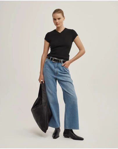 Witchery - Wide Leg Crop Jeans