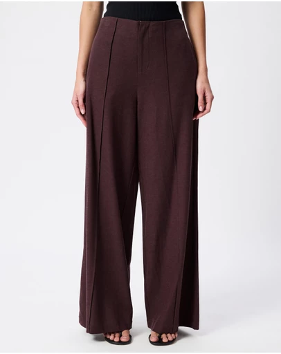 Tussah - Esme Pintuck Linen Blend Wide Leg Pants