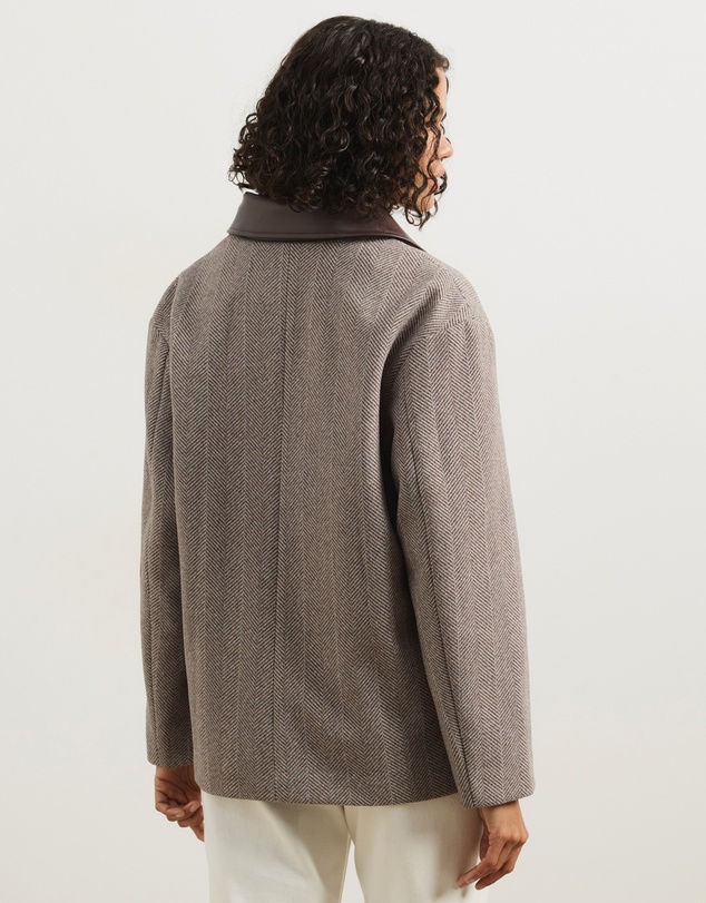 Atmos&Here - Sofia Herringbone Boxy Jacket